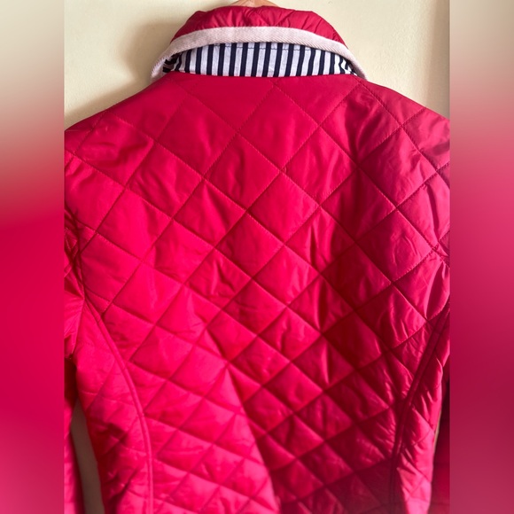 Tommy Girl Red Quilted White Trim Jacket - Picture 5 of 8